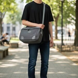 Vintage Impressions Charcoal Men's Messenger Bag